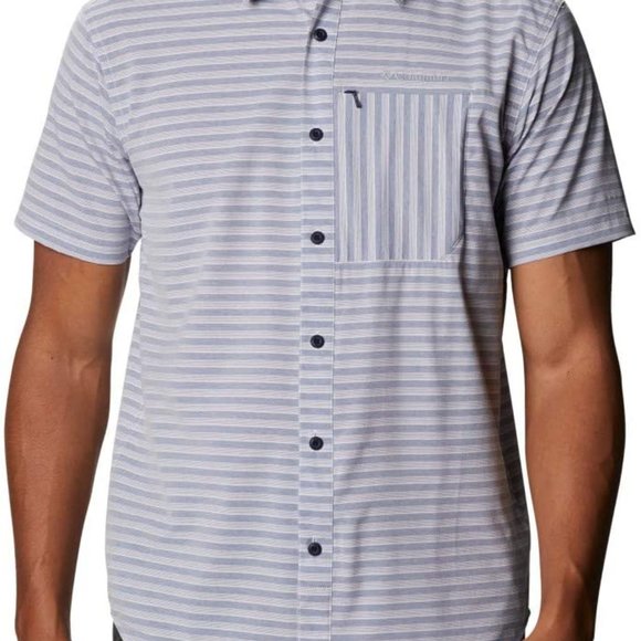 Columbia Men's Twisted Creek Short Sleeve Shirt Collegiant Navy XXL - Picture 8 of 8